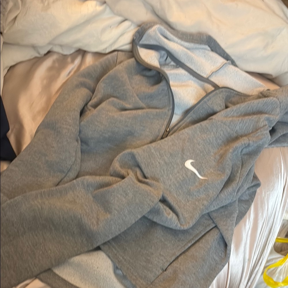 Nike Heather Gray Zip-Up Jacket